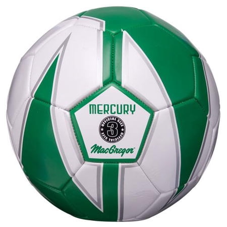 MacGregor Mercury Soccer Ball, Size 3, Green and White