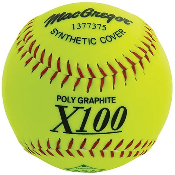 MacGregor Slow Pitch Softball X52SN, Yellow - 12 Pcs