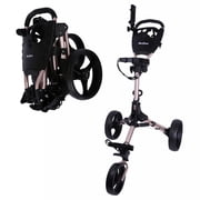 MacGregor Titanium MacTec 3 Wheel Folding Golf Cart with Umbrella Holder