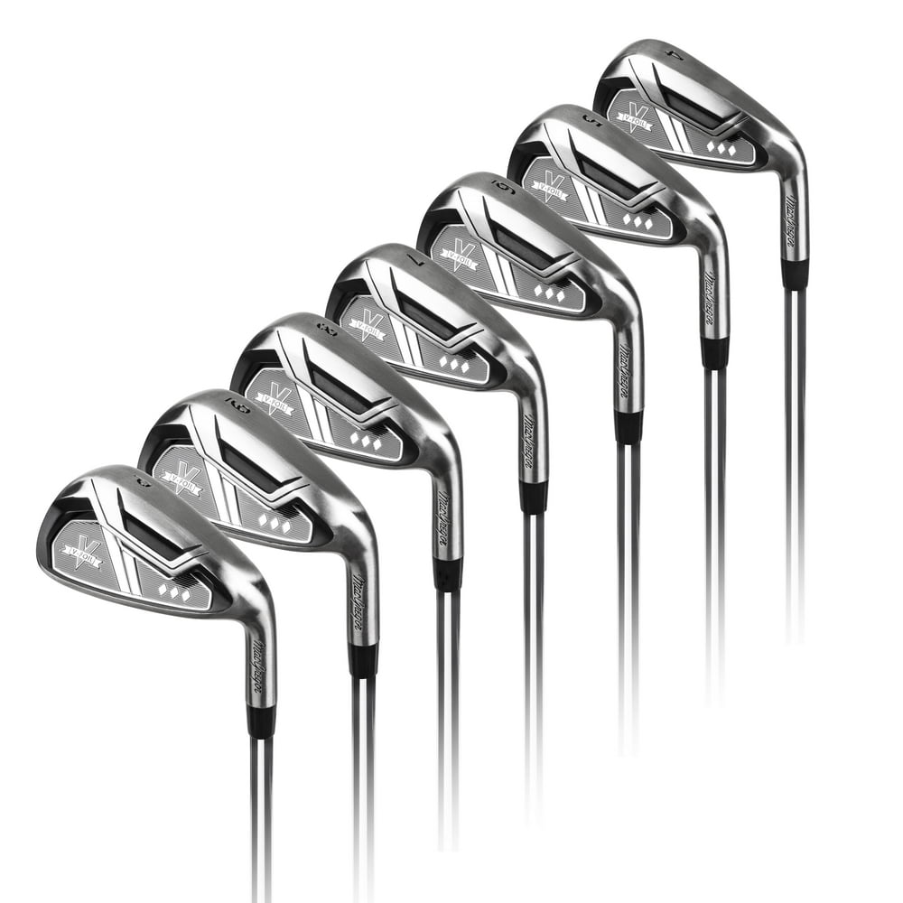 MacGregor V-Foil Stainless Steel Iron Set 4-PW with Steel Shafts, Mens Right Hand, Regular