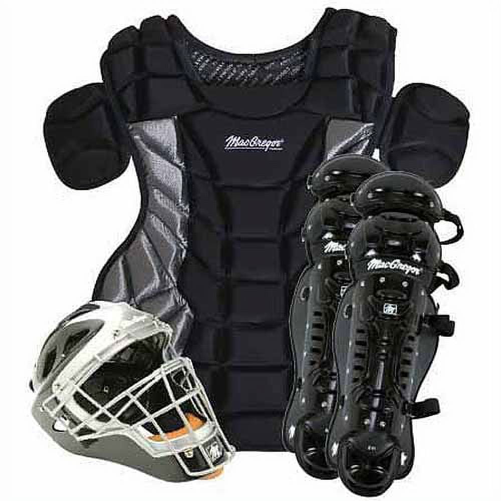 MacGregor Varsity Catcher's Gear Pack, Black/Silver (Ages 15+)