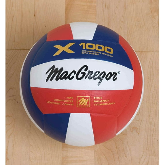 MacGregor® X1000 Indoor/Outdoor Composite Red/White/Blue Volleyball