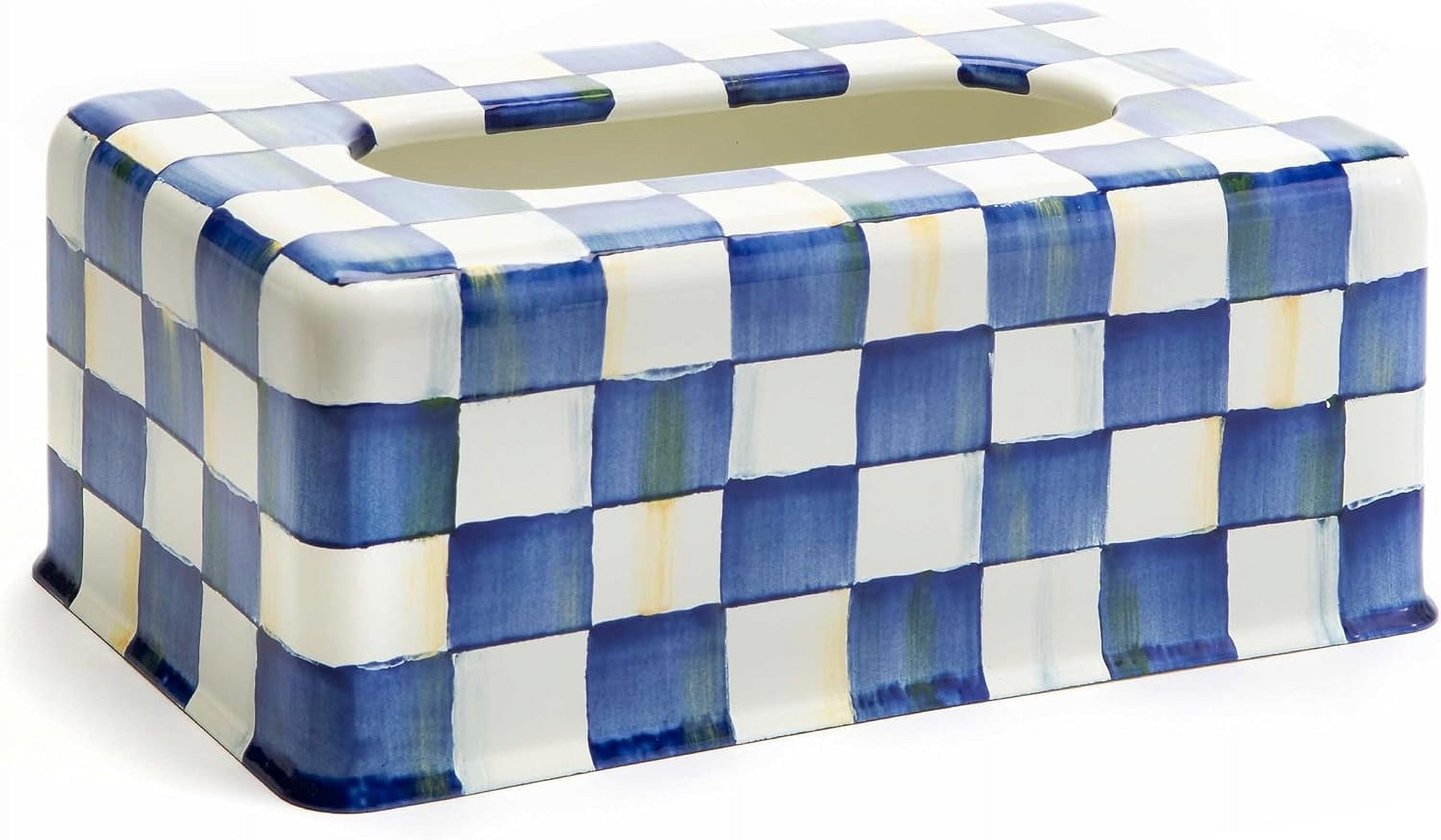 MacKenzie-Childs Royal Check Standard Tissue Box Cover - Walmart.com