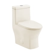 MacKenzie One-Piece 10" Rough-in 1.1/1.6 GPF Dual Top Flush Round Toilet in Glossy Bisque