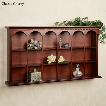 MacKenzie Wall Curio Shelf Classic Cherry
