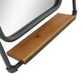 thumbnail image 1 of MacLuu Industrial Black Metal Pipe Hanging Wall Mirror with Shelf 24" x 29" - Black-Rectangle, 1 of 5