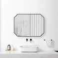 thumbnail image 1 of MacLuu Octagon Aluminum Wall Mirror 23.6" x 31.5" - Black, 1 of 5