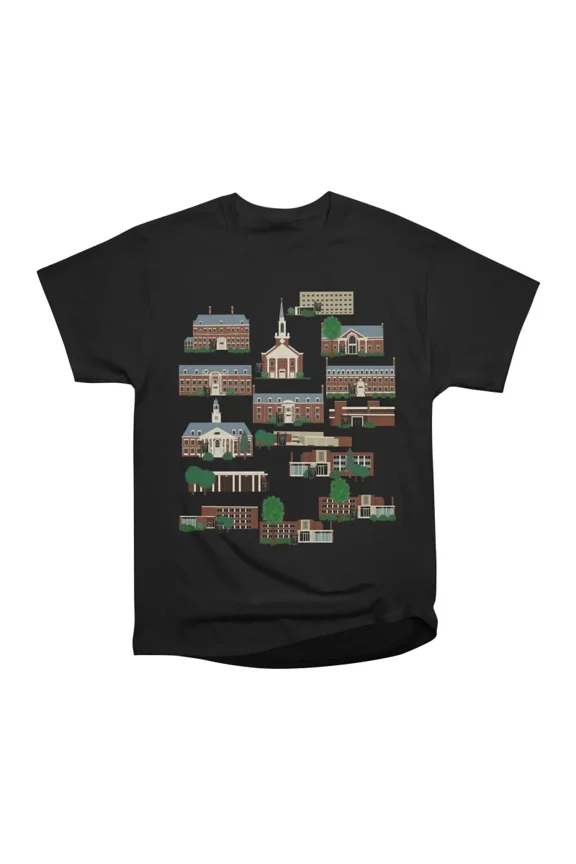 MacMurray College Campus Buildings T-Shirt Tee Gift For Him Merch For Her Apparel For Frie