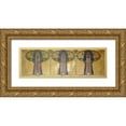 thumbnail image 1 of MacNair, Frances MacDonald 32x13 Gold Ornate Wood Framed with Double Matting Museum Art Print Titled - Design For a Decorative Frieze, 1 of 4