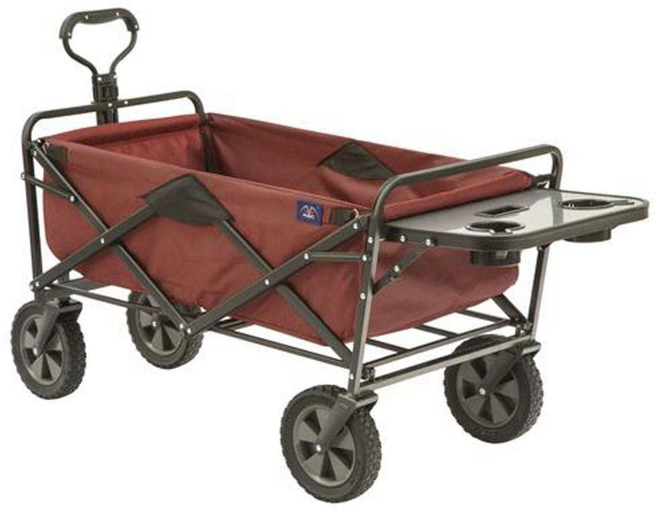 MacSports Collapsible Outdoor Utility Wagon with Folding Table and ...