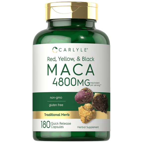 Maca Root 4800mg | 180 Capsules | High Potency Extract | by Carlyle