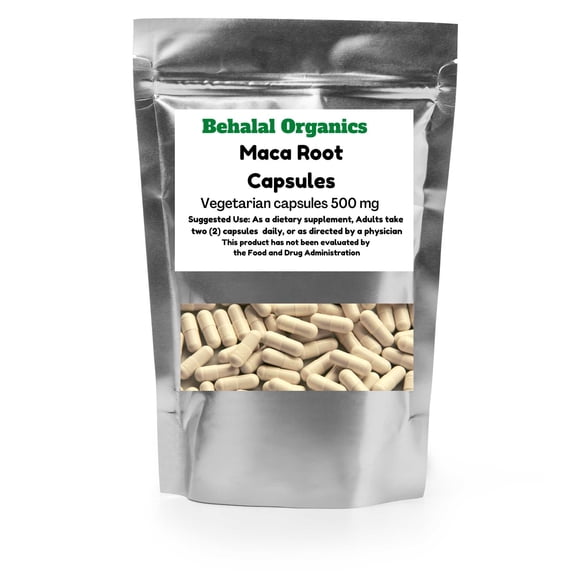 Maca Root (500mg) vegetarian capsules - Behalal Organics