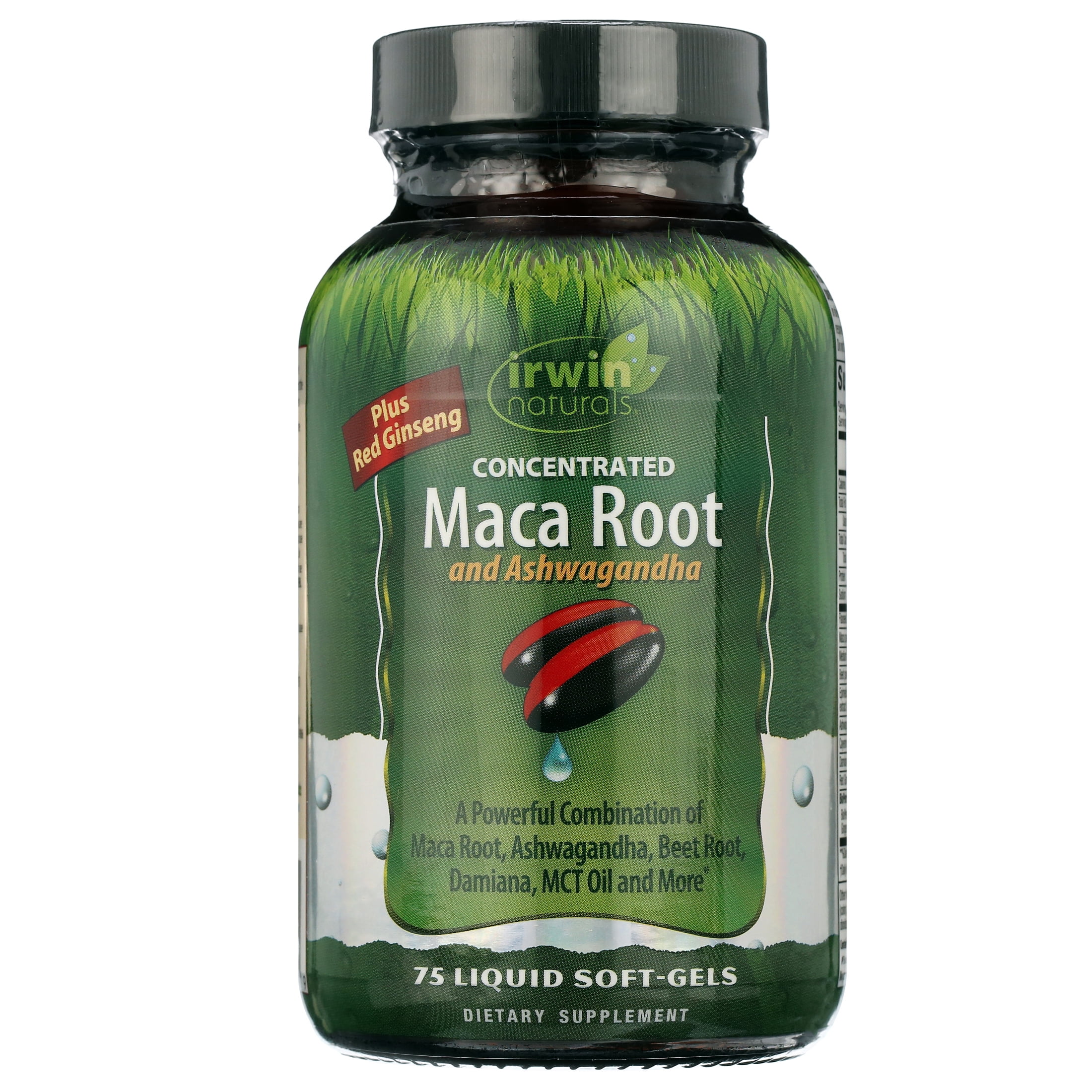 Irwin Naturals Maca Root, Ashwagandha, and Horny Goat Weed Extract Supplement, 75 Capsules