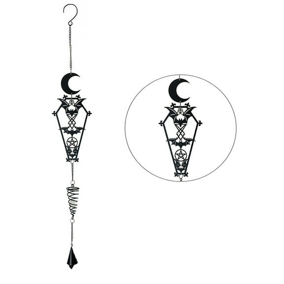 Macabre From The Crypt Vampire Coffin Moon Bats Spiral Wall Hanging Decoration