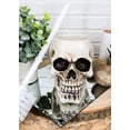 thumbnail image 1 of Macabre Grinning Skull Cranium Toilet Brush & Base Holder Bathroom 2 Piece Set, 1 of 10