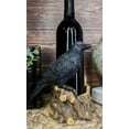 thumbnail image 1 of Macabre Potion Raven Crow Nevermore Perching On Tree Stump Wine Bottle Holder, 1 of 6