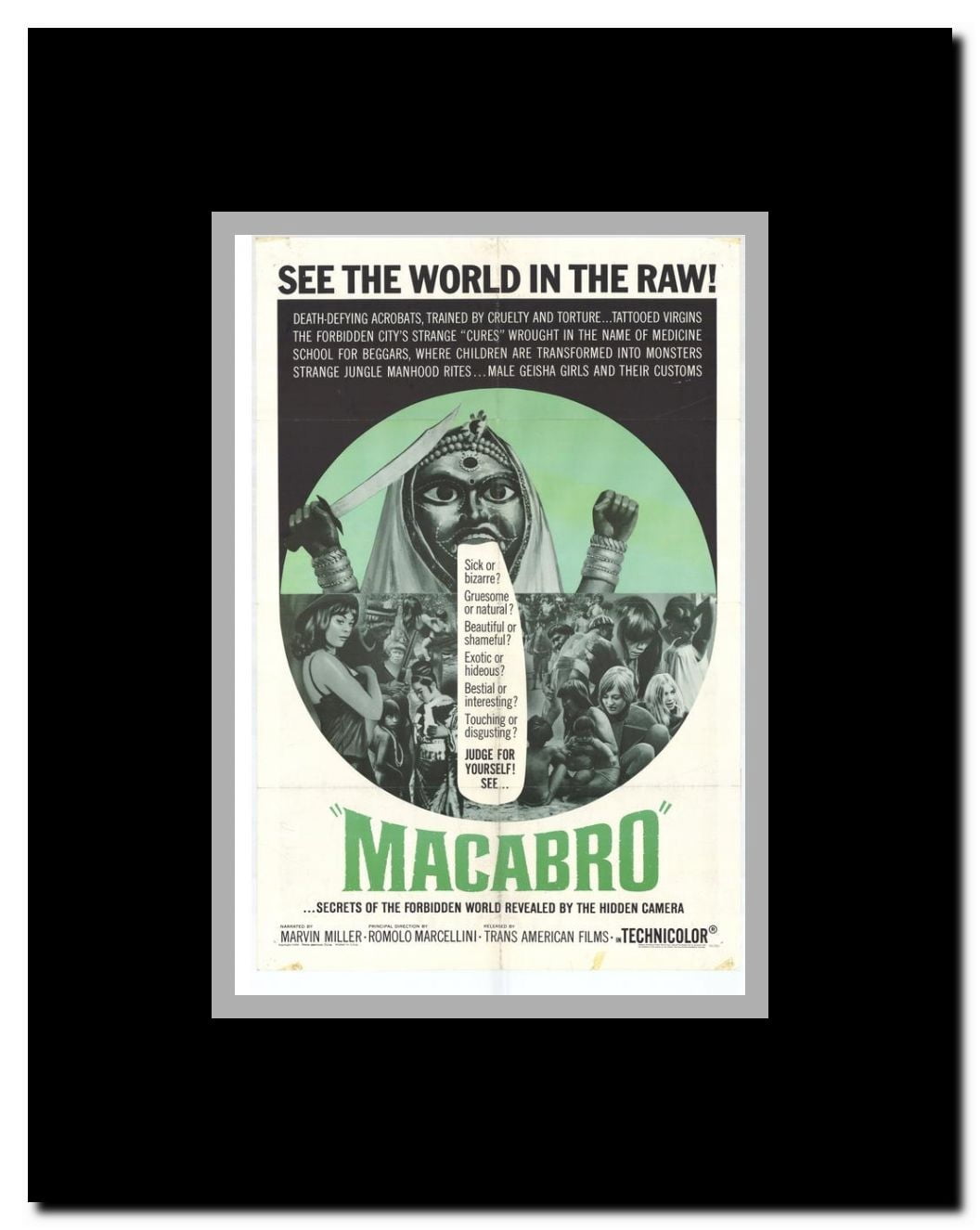 Macabro Framed Movie Poster