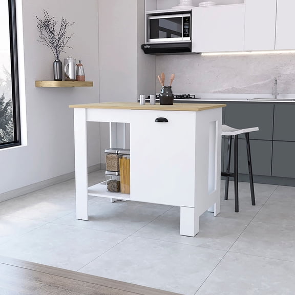 Macadamia Color - Low Shelf for Showcase - Kitchen Space - Great for Displaying Decor