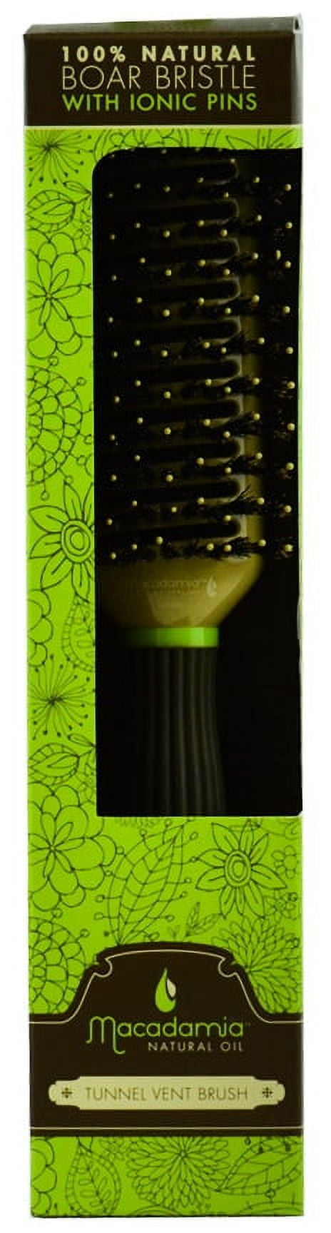 Macadamia Natural Oil Tunnel Vent Brush Boar Bristle With Ionic Pins - Tunnel Vent Brush
