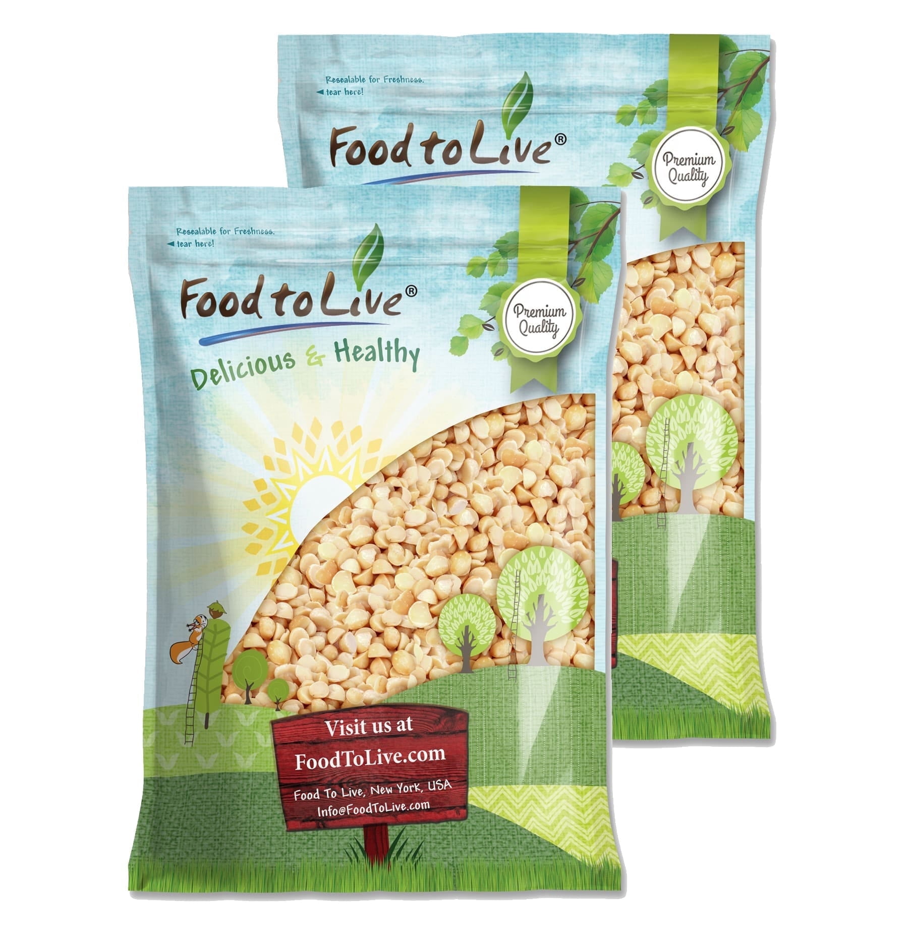 Macadamia Nut Halves and Pieces, 25 Pounds — Kosher, Raw, Vegan — by Food to Live