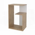 thumbnail image 1 of Macadamia and White Side Table with Convenient Open Storage, 1 of 8