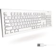 thumbnail image 1 of Macally USB Wired Keyboard - Full Size, Mac & PC Compatible, White, 1 of 8