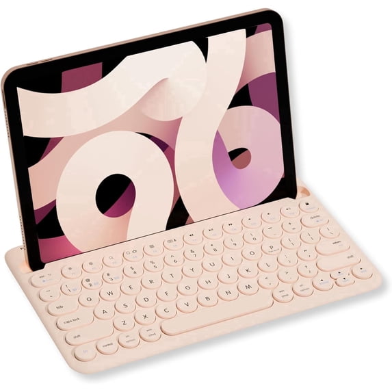 Macally, Bluetooth Wireless Keyboard, Multi-Device, Built-In Stand ...