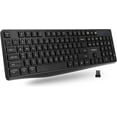 thumbnail image 1 of Macally 2.4G USB Wireless Keyboard for Laptop or Computer - Full Size Keyboard with Numeric Keypad & 13 Shortcut Keys - for Windows Devices with USB Port - Simple & Easy to Use PC Keyboard Wireless, 1 of 7
