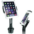 thumbnail image 1 of Macally Cup Holder Tablet Mount - Heavy Duty iPad Cup Holder Car Mount Stand or Tablet Holder for Car, Truck, and Vehicle - Fits Devices 3.5" - 8” Wide with Case - Adjustable iPad Holder for Car, 1 of 7