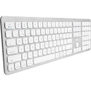 Macally Premium Wireless Keyboard for Mac - Compatible Apple Wireless Keyboard for Mac Mini, MacBook Pro/Air Laptop - Rechargeable Full-Size Wireless Keyboard