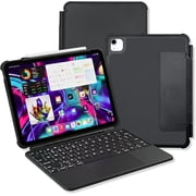 Macally Rugged Keyboard Case for iPad Air 11 inch 2020-2026 - Military Grade Protection, Large Trackpad, Backlit, Detachable, Rechargeable - iPad Air Case with Keyboard - M2, M3, M4, 4th/5th Gen