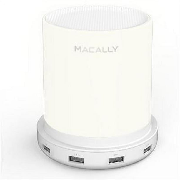 Macally Small Bedside Lamp with USB Port Smart Touch Lamp with USB