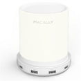thumbnail image 1 of Macally Small Bedside Lamp with USB Port - Smart Touch Lamp with USB Charging Ports - Dimmable Warm White Light - Perfect as LED Bedroom Nightstand Lamp or Bedside Night Light USB Charger - White, 1 of 11