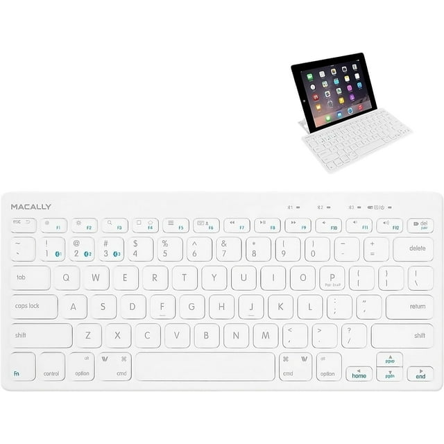 Macally Small Bluetooth Keyboard for Mac Multi Device Wireless