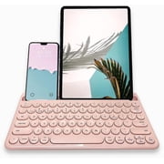 Macally Mini Wireless Bluetooth Keyboard with Stand, Rechargeable, Pink