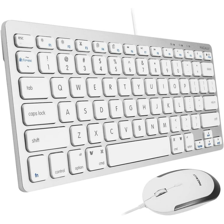 Macally Mini USB Wired Keyboard & Mouse Combo for Mac, PC Macally Mini USB Wired Keyboard & Mouse Combo for Mac, PC