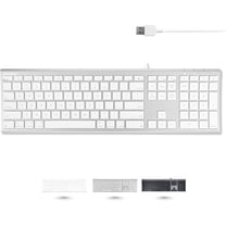 Macally Ultra-Slim USB Wired Keyboard - Compatible with Windows & Mac ...