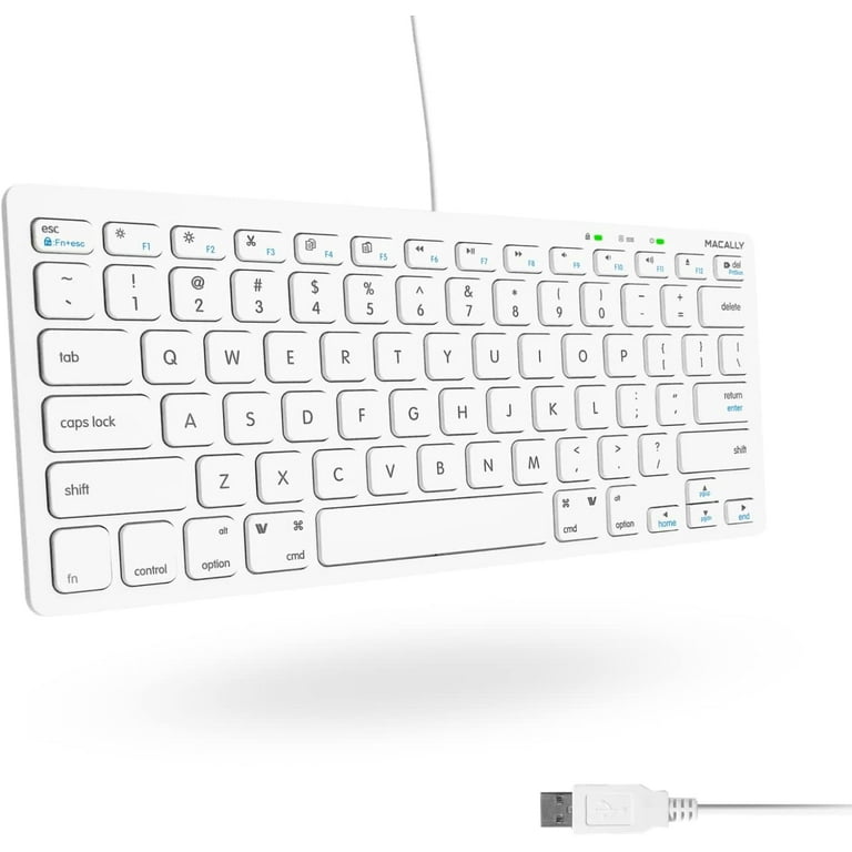 Macally Ultra-Slim USB Wired 78 keys & 20 shortcut Keyboard with