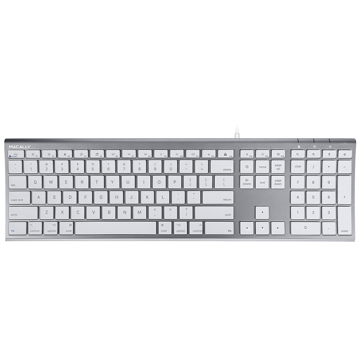 Macally Ultra-Slim USB Wired Computer Keyboard - Works Great as Both a ...