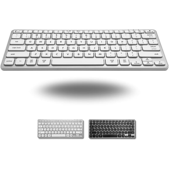 Macally Wireless Bluetooth Keyboard for Mac - Premium Multi Device Connectivity - Compatible Apple Keyboard for MacBook Pro/Air, iMac, Mac mini, iPad, Laptop, and PC