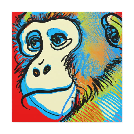 "Macaque in Pop Art" - Canvas