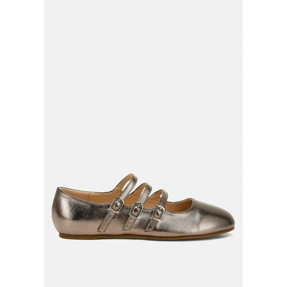 Macarina Triple Strap Mary Jane Ballerinas