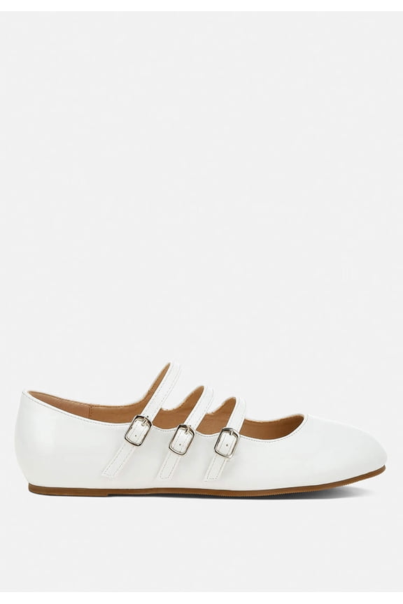 Macarina Triple Strap Mary Jane Ballerinas