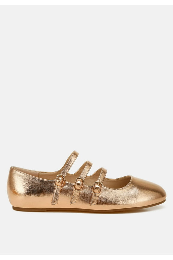Macarina Triple Strap Mary Jane Ballerinas