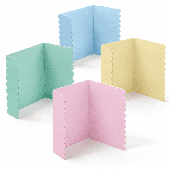 Macaron 24" X 16" 4-Pack Trifold Corrugated Display Boards for School Projects