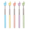 thumbnail image 1 of Macaron 5PC Finger Reading Teacher Pointer Retractable Adjustable Length Stainless Steel Frosted Handle Pointer-Multicolour, 1 of 10