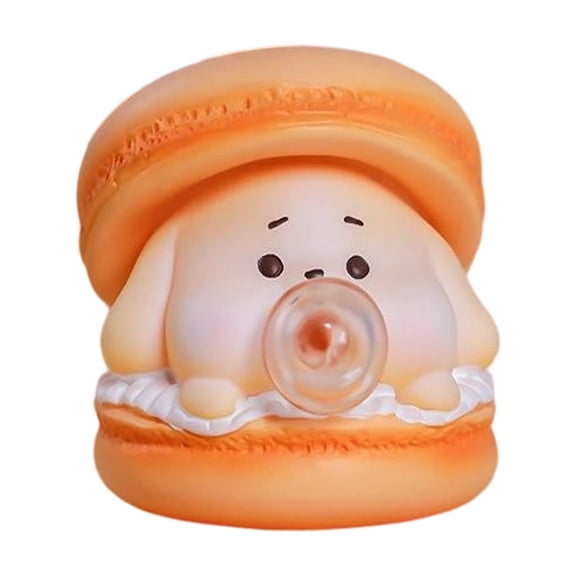 Macaron Animal Squeeze Pinch - 1.96in Squeeze-and-Smile Sensory Fidget for Calming Focus, Creative Bubble Popper Desk Decor & Gift Saffron