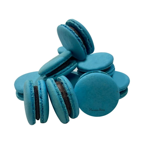 Macaron Bites Blueberry Macarons Cookies Gift Box - 12 Count