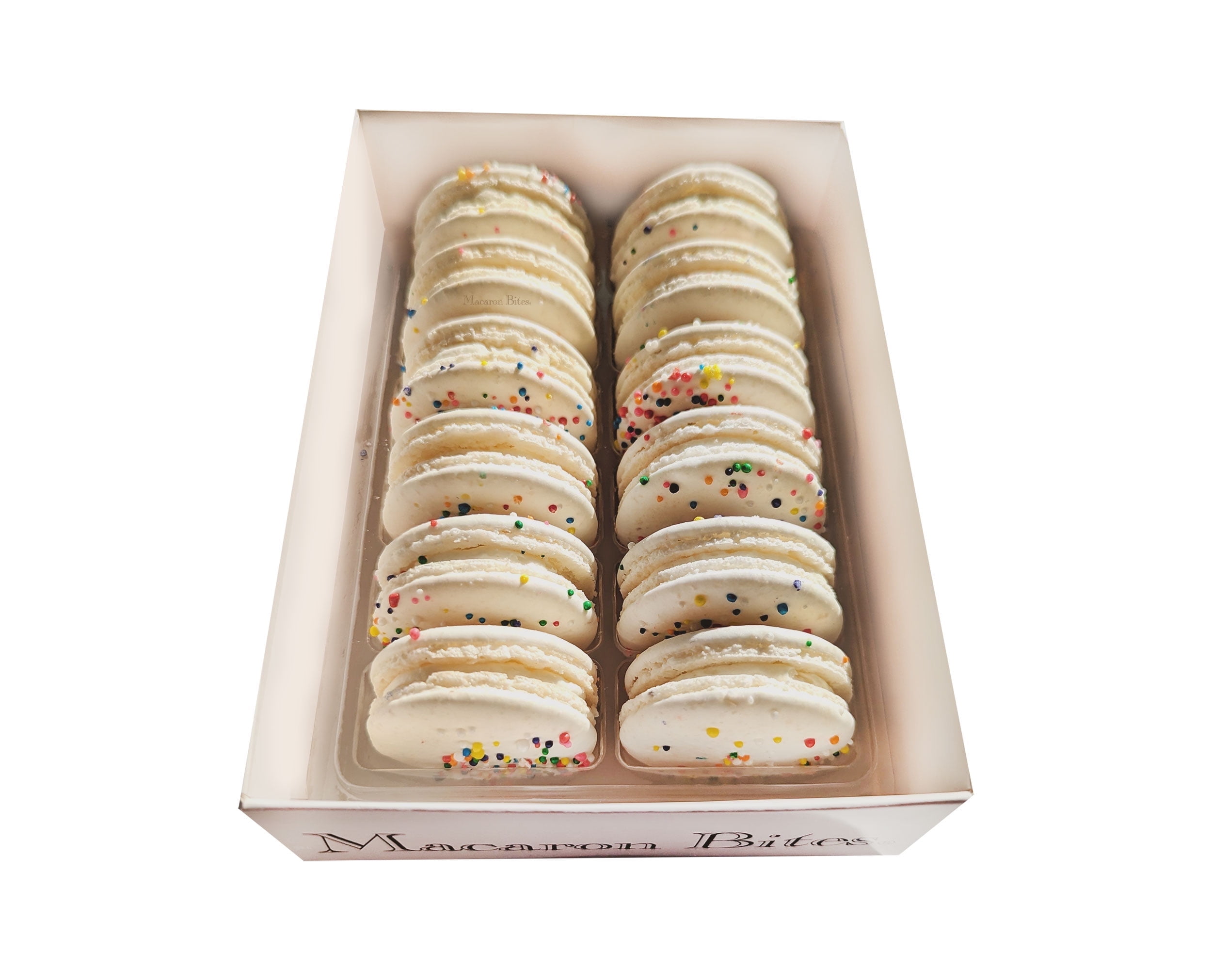 Macaron Bites, Cake Batter Macaron Cookies Gift Box - 12 Count