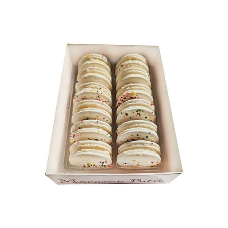 Macaron Bites, Cake Batter Macaron Cookies Gift Box - 12 Count